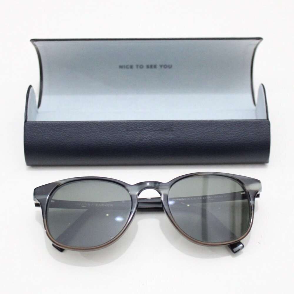 Warby Parker Antique Shale Fade Downing Wide Prescription Sunglasses 53-20-140 - Picture 1 of 5